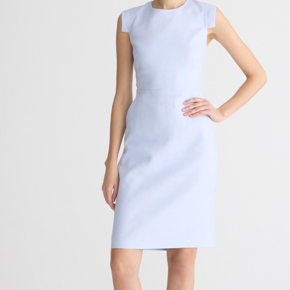 J. Crew Resume Dress in Stretch Linen Blend (blazer also available)